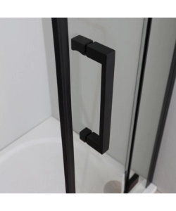 BOX DOCCIA "STELLA" SEMICIRCOLARE ALLUMINIO NERO, 80X80X190 CM